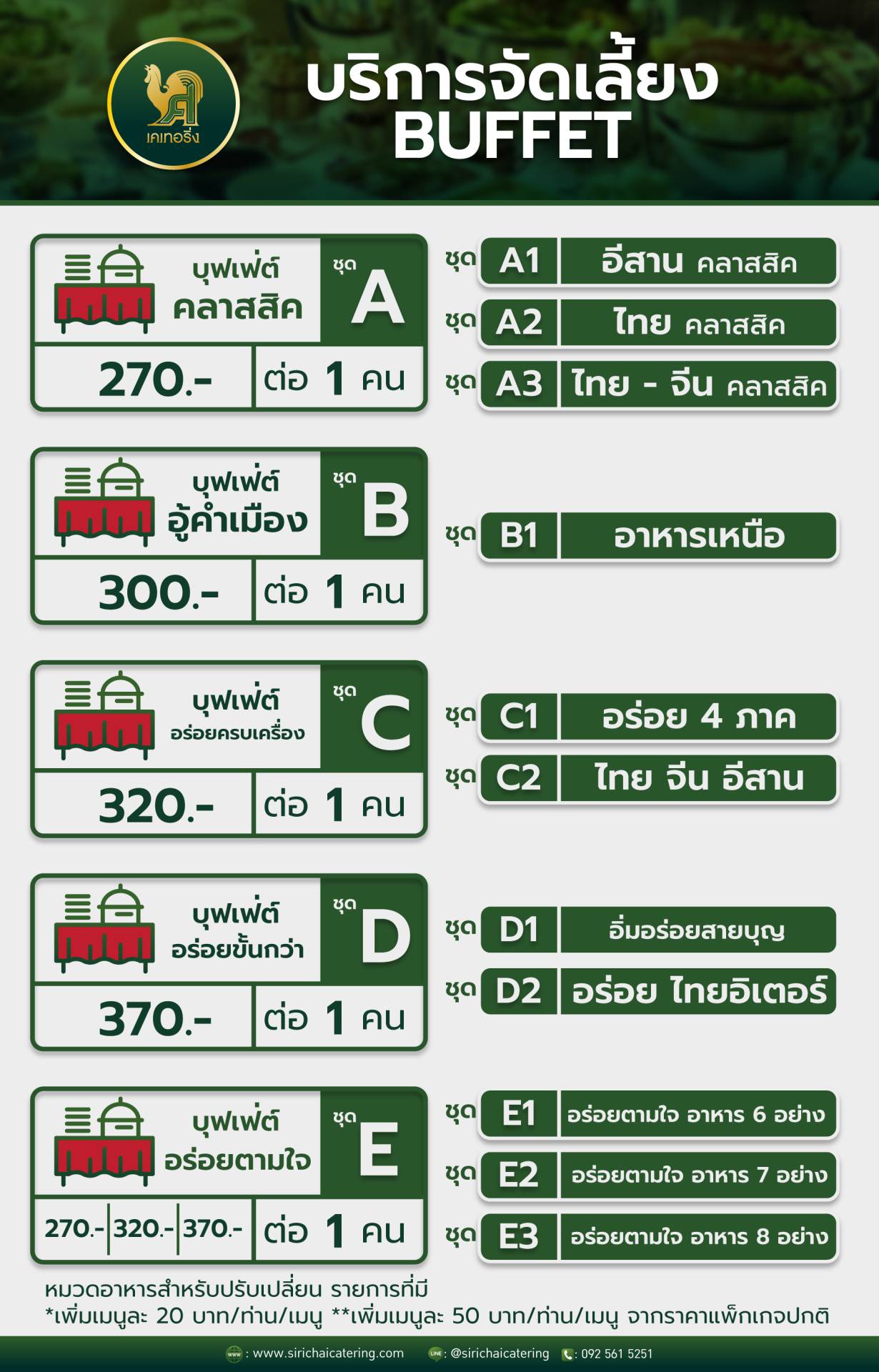 บุฟเฟ่ต์ ออกงานนอกสถานที่ บุฟเฟ่ต์